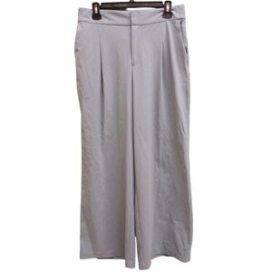 Athleta Pinnacle High Rise Trouser Wide-Leg Pants In Nickel Size 10
